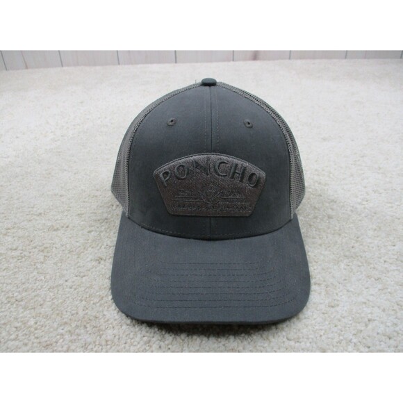 Poncho Hat Cap Snap Back Gray Trucker Adjustable Outdoors Casual Mens - Picture 2 of 9